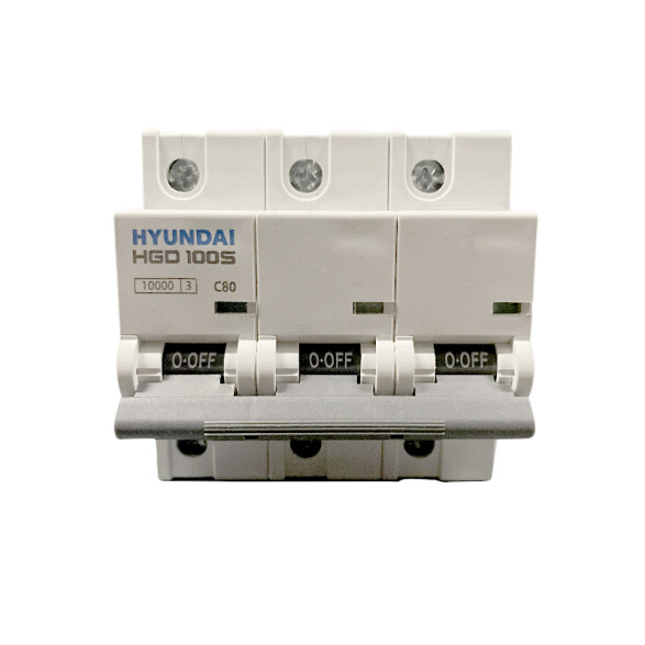Llave térmica HGD125 din 4P 80A 10KA HY1880X