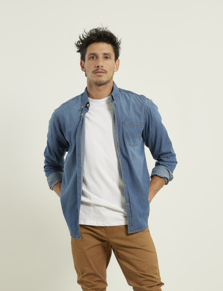 012468 CAMISA TIPO JEAN HARRY Azul