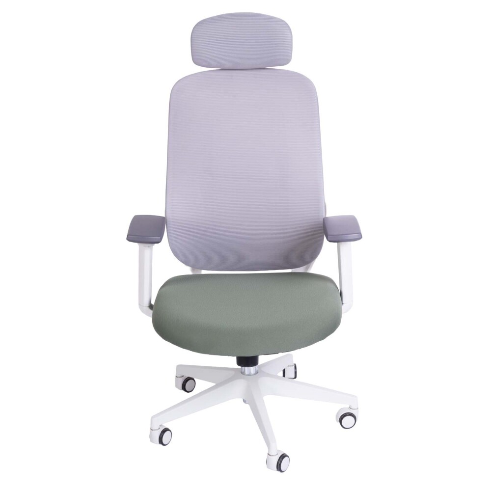 SILLA DE OFICINA MALLA BLANCO DAMASCO