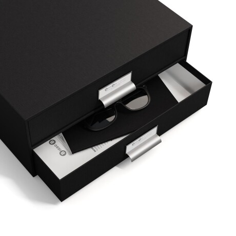 ORG ESCRITORIO 2 CAJONES PAPEL NEGRO BIRGER