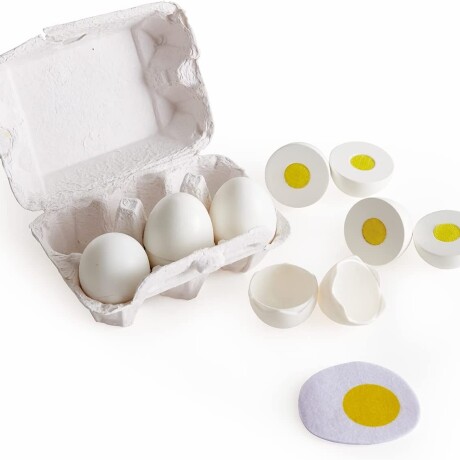Juego Infantil 6 Huevos de Madera y Velcro 001