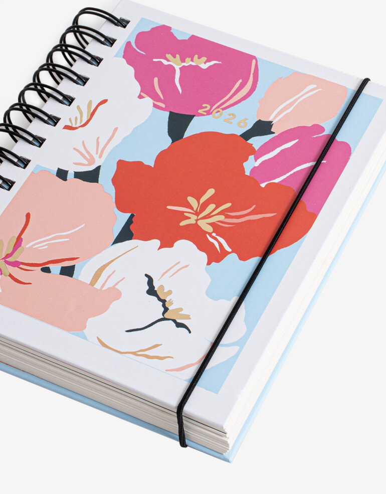 Agendas y Calendarios Agendas Agenda 2026 Diaria Flores - Combinacion Multicolor