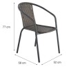 Silla de Patio apilable Simil Rattán Silla de Patio apilable Simil Rattán