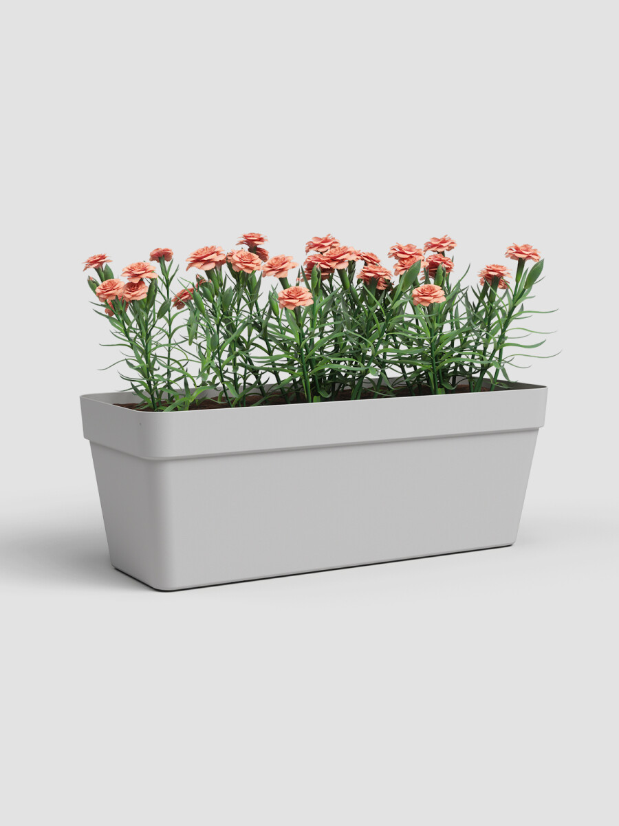 JARDINERA CAPRI CON RESERVA DE AGUA GRIS CLARO