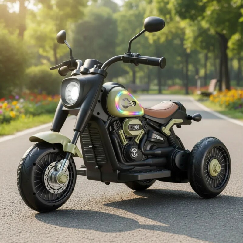 Moto BLASTER a Bateria 6V con Luces y Sonido Bebesit - Verde Moto BLASTER a Bateria 6V con Luces y Sonido Bebesit - Verde