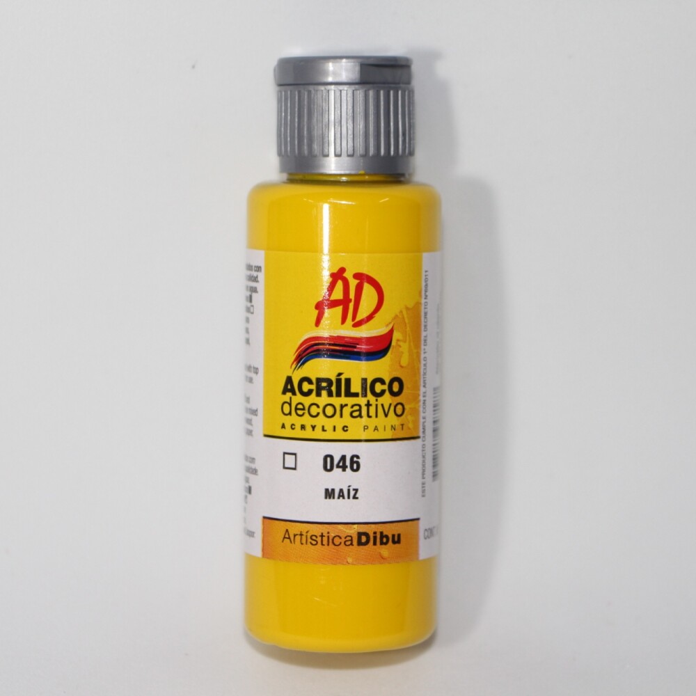 PINTURA ACRILICA ARTISTICA DIBU 60 ML. DIFERENTES COLORES COLOR MAIZ 046