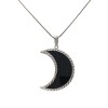 Dije Colgante Luna-Plata 925-Onix-CP4165 Conpiedra