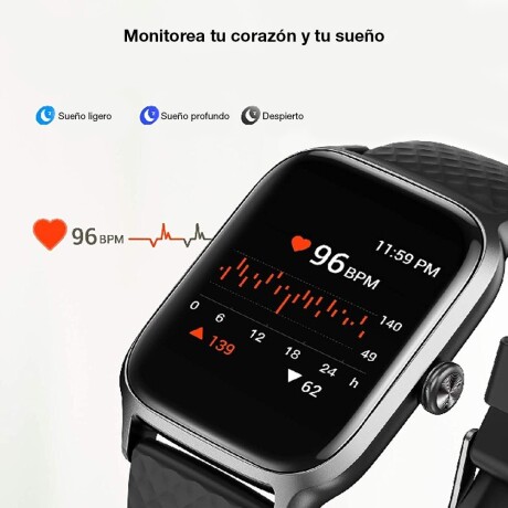 Reloj Inteligente Smartwatch Estilo de Vida y Fitness EW1 Negro