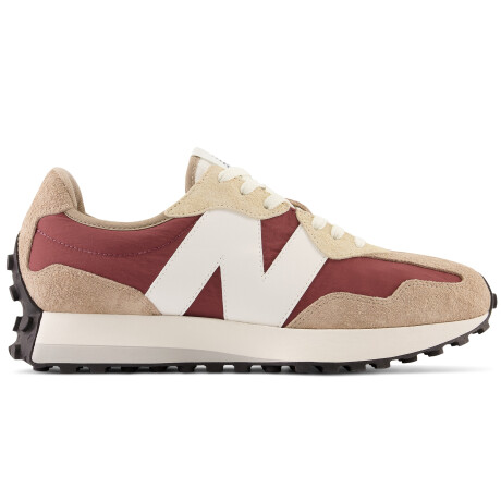 Championes de Hombre New Balance Life Style 327 Bordó - Marrón Camel - Blanco