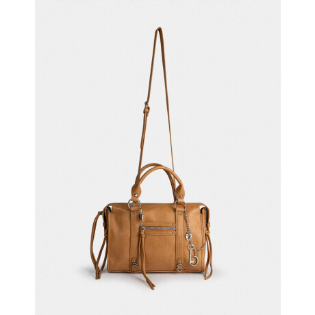 Cartera Bowling Con Cadena Marron Camel