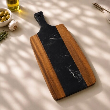 Tabla Rectangular de Acacia con Acabado Mármol / 38x19x2cm Tabla Rectangular de Acacia con Acabado Mármol / 38x19x2cm