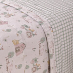 Edredón Kids Granja Rosa Verde Y Beige – 180×240 cm Edredón Kids Granja Rosa Verde Y Beige – 180×240 cm