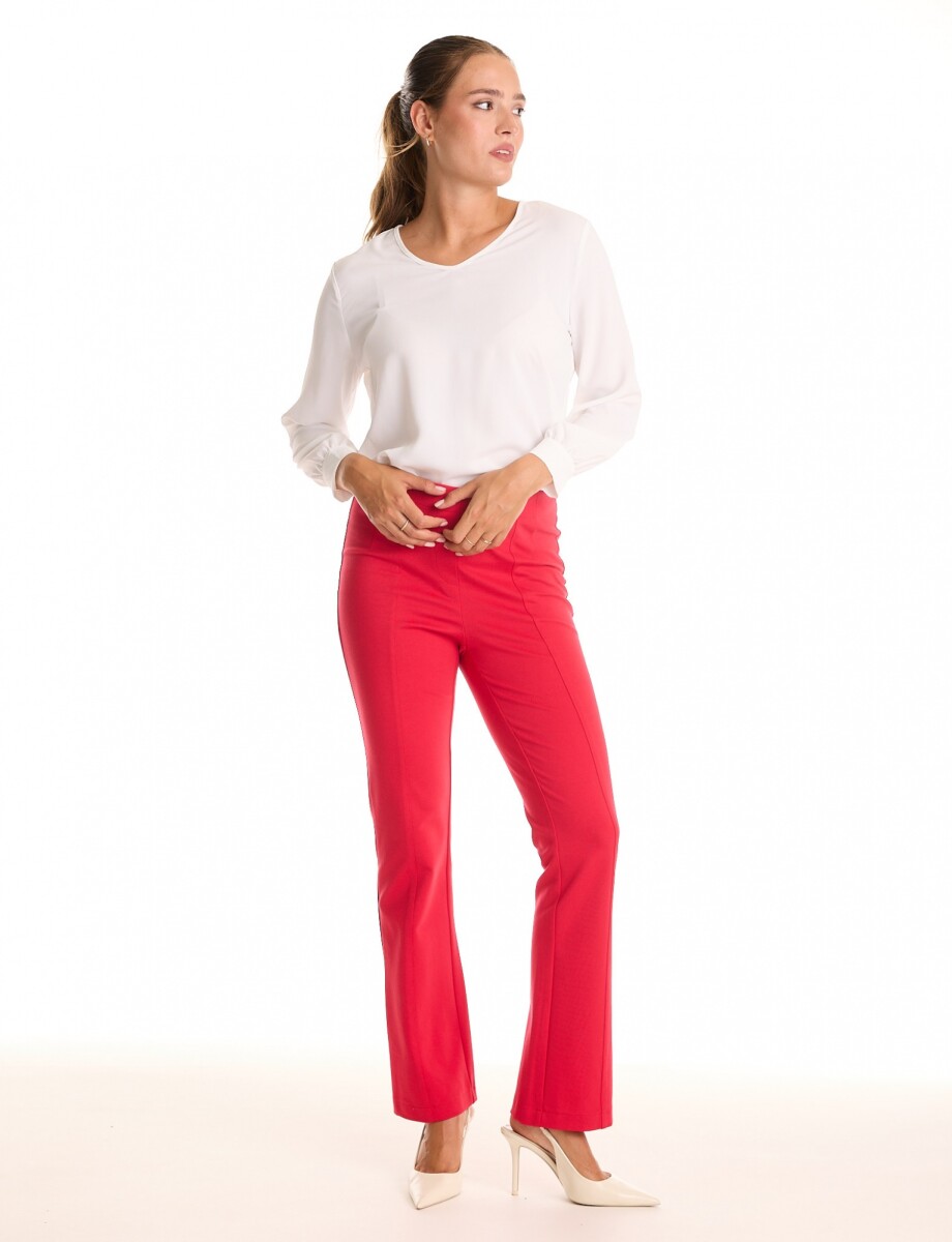 Pantalon Pespunte - Rojo 