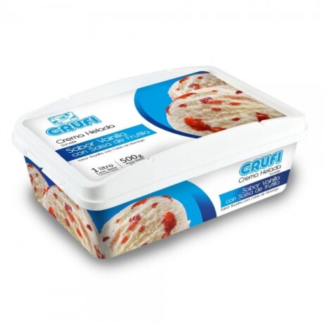 Helado de vainilla y salsa de frutilla Crufi 2 l Helado de vainilla y salsa de frutilla Crufi 2 l