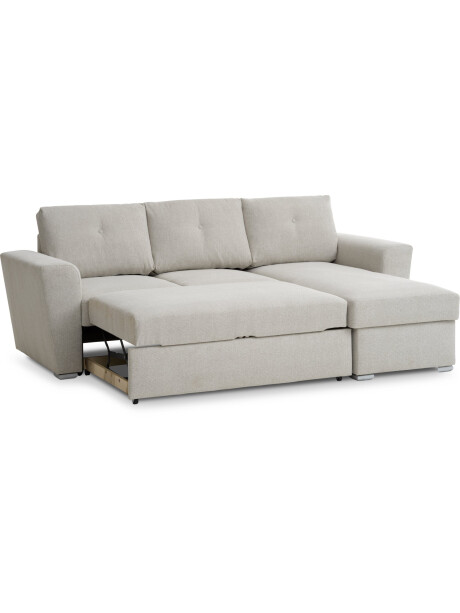 Sofá cama VEJLBY chaise longue tela arena Sofá cama VEJLBY chaise longue tela arena