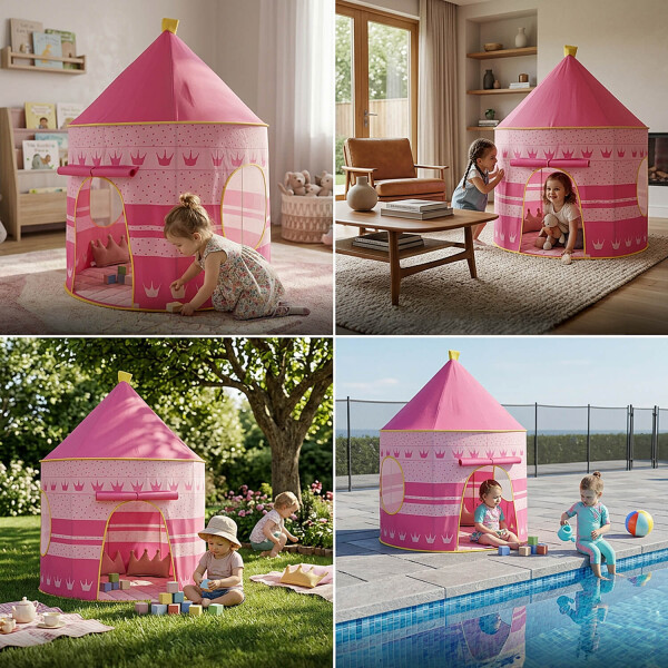 Carpa Casita Infantil Castillo Tipi Casa Para Niños Plegable Imback Color Rosa Carpa Casita Infantil Castillo Tipi Casa Para Niños Plegable Imback Color Rosa