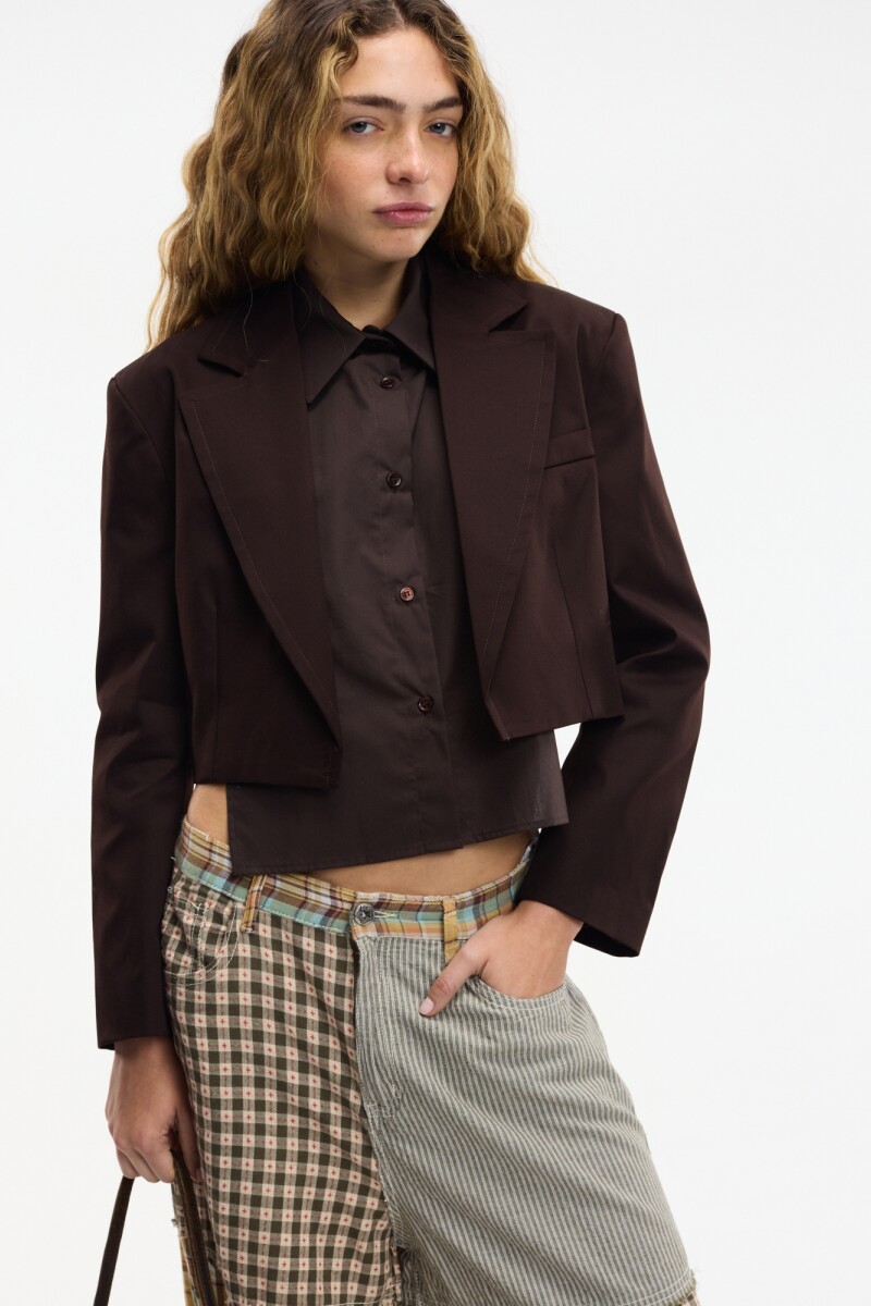 CHAQUETA CON CAMISA Marron