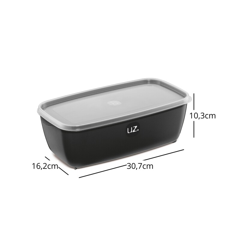 Pote rectangular 3lts ROJO