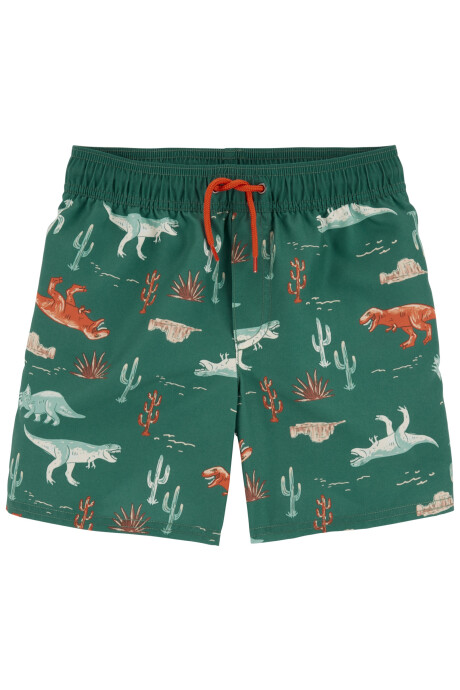 Short de baño con protección UPF 50+ diseño dinos Short de baño con protección UPF 50+ diseño dinos