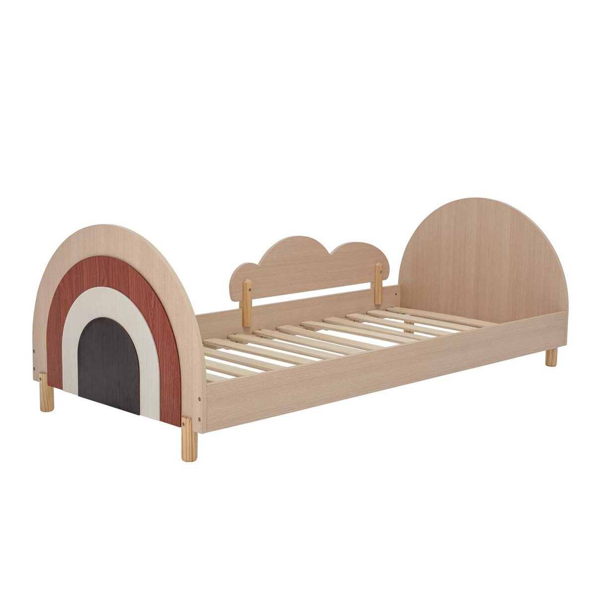 CAMA - 1 PLAZA MDF NATURAL-BEIGE ARCOIRIS 