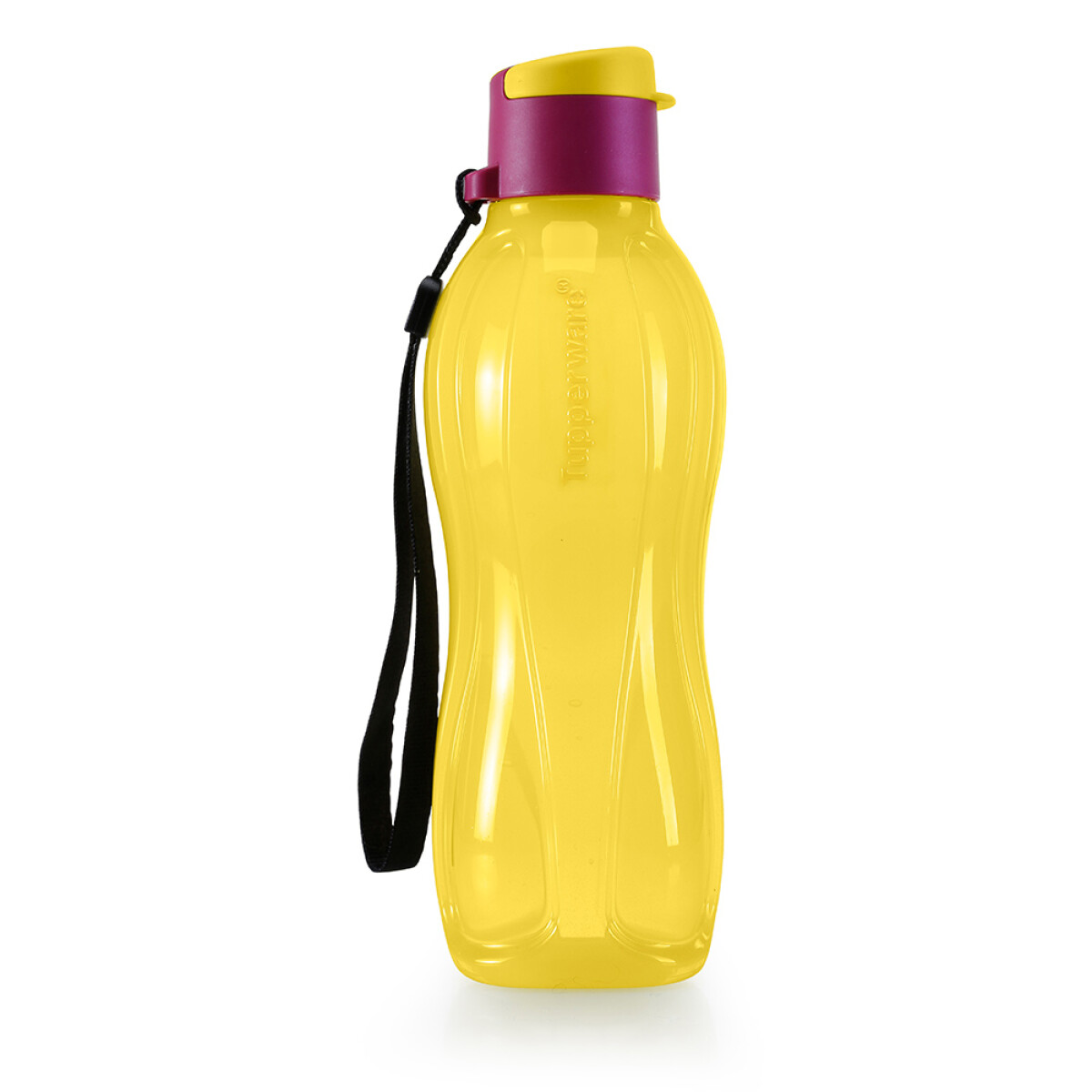 BOTELLA ECO TWIST TUPPERWARE CON PICO Y CORREA 500 ML - AMARILLO Y VIOLETA 