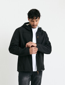 300550 CAMPERA HARRINGTON LABEL Negro