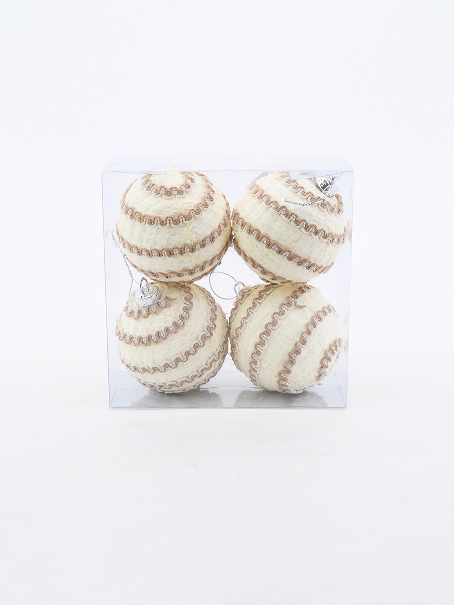 ESFERA SISAL SET X 4 - BEIGE 