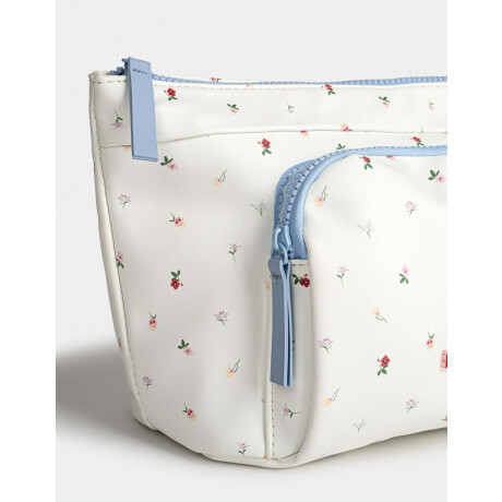 Portacosméticos Rosa Estampado Flores