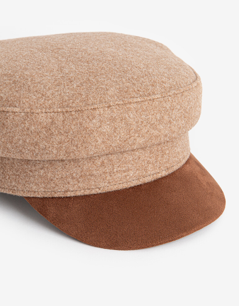 Boinas Gorra Baker Gamuza - Combinacion Bicolor