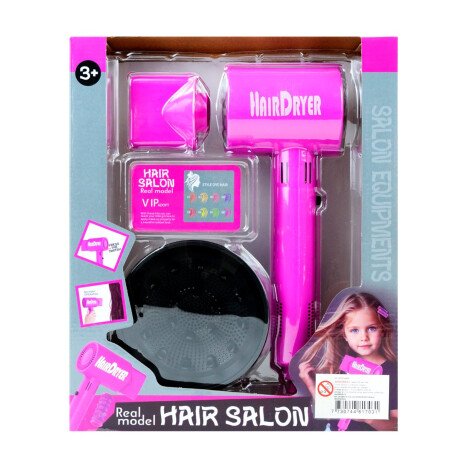 Set peluqueria 3 piezas con secador de pelo a pila Set peluqueria 3 piezas con secador de pelo a pila