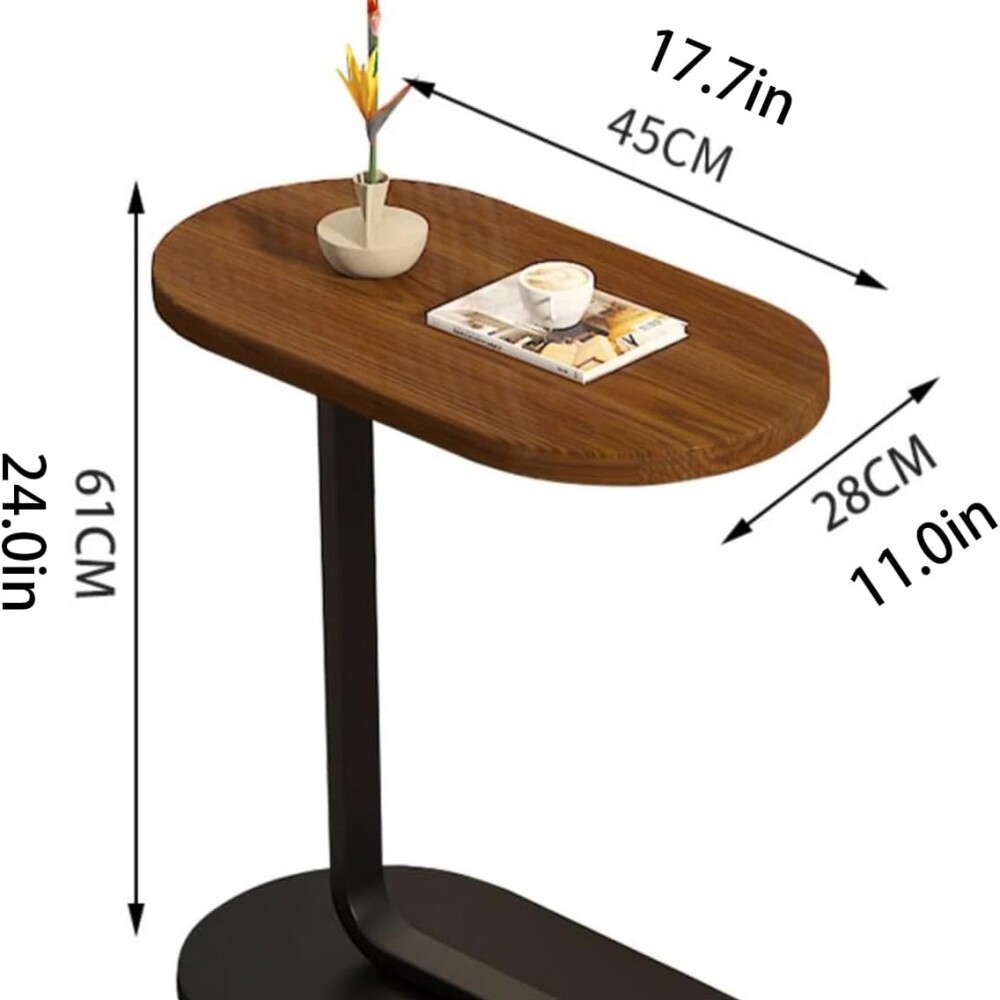 Mesa De Arrime Auxiliar Marron