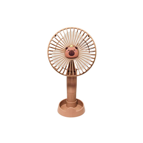 Mini ventilador portátil de escritorio carpincho – recargable Marron