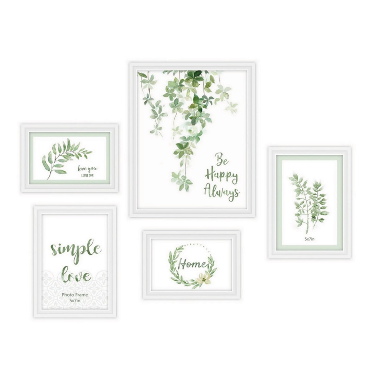 SET 5 PORTARRETRATOS PLANTAS 10x15/13x18/20x25CM 