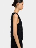 Chaleco Jacquard negro