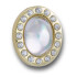 Jibbitz Tiny White Circle Gem Multicolor