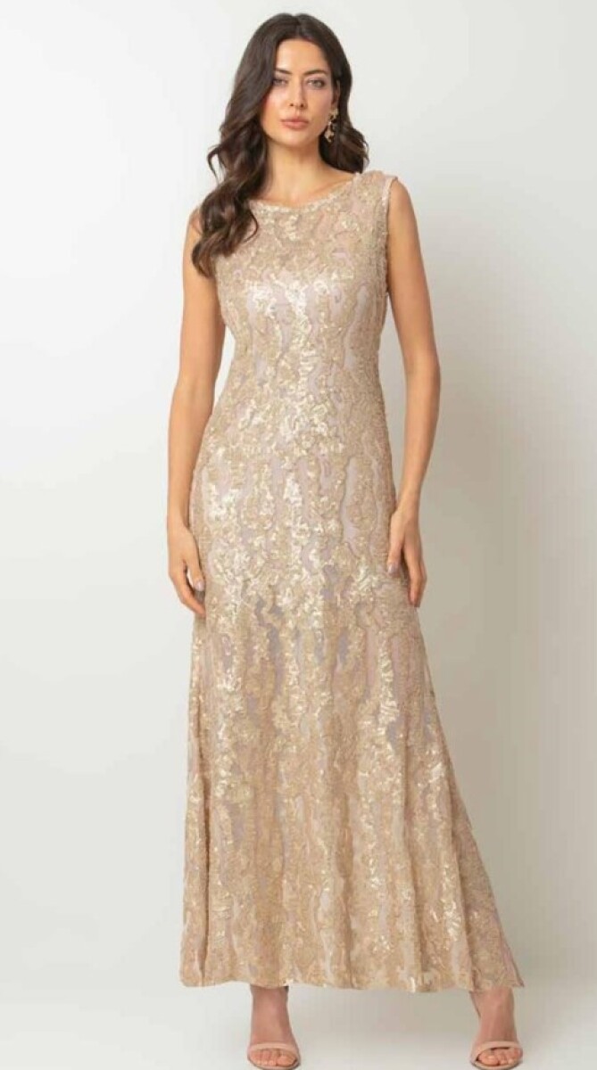 Vestido lentejuelas Berila - Dorado 