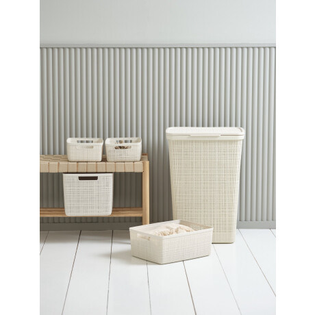 Cesta Jute 12L Plastico Blanco Crudo