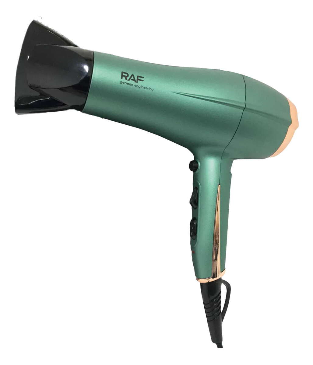 Secador De Pelo Eléctrico Con Boquilla De Peinado Color Verde 2 Velocidades 3 Temperaturas Y Funcion 