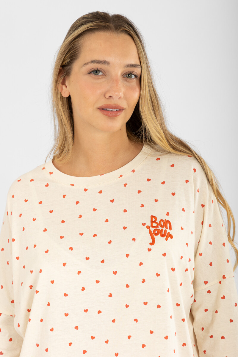 Pijama bonjour heart Marfil