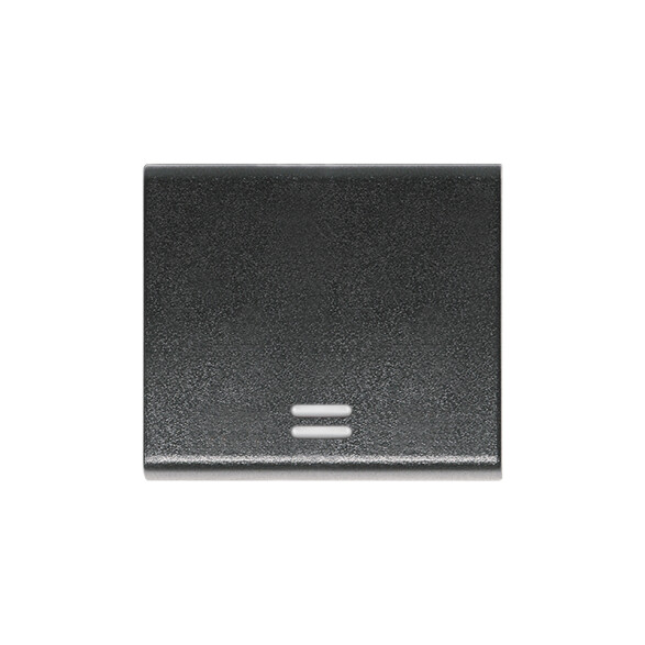 Mód. llave unipolar tecla doble grafito-Duomo Flat C56103D