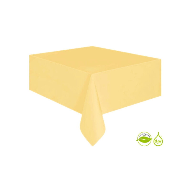 Mantel Biodegradable Rectangular Amarillo Pastel