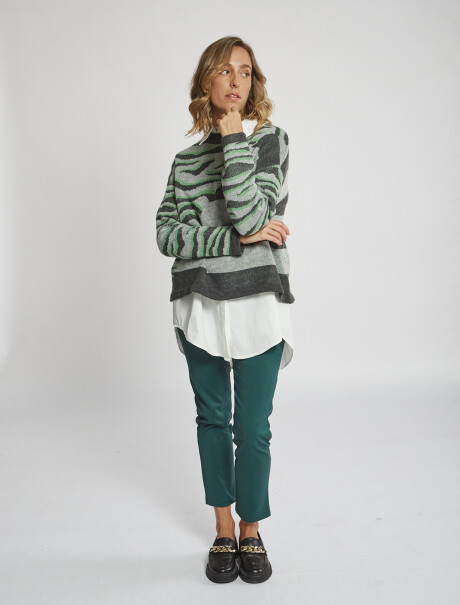 Buzo jacquard gris