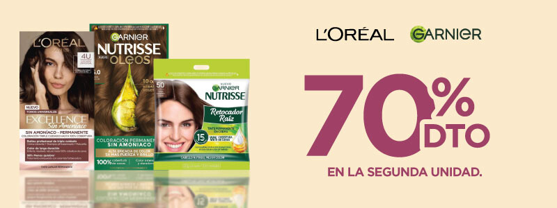 Tintas L'oreal 2da unidad 70% off