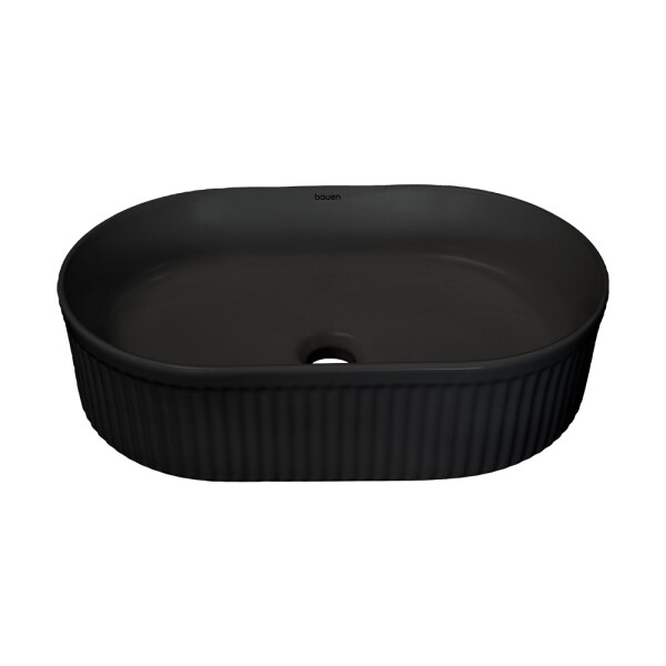 BACHA BAUEN DE APOYO NEGRO MATE OVAL Bacha Bauen De Apoyo Negro Mate Oval