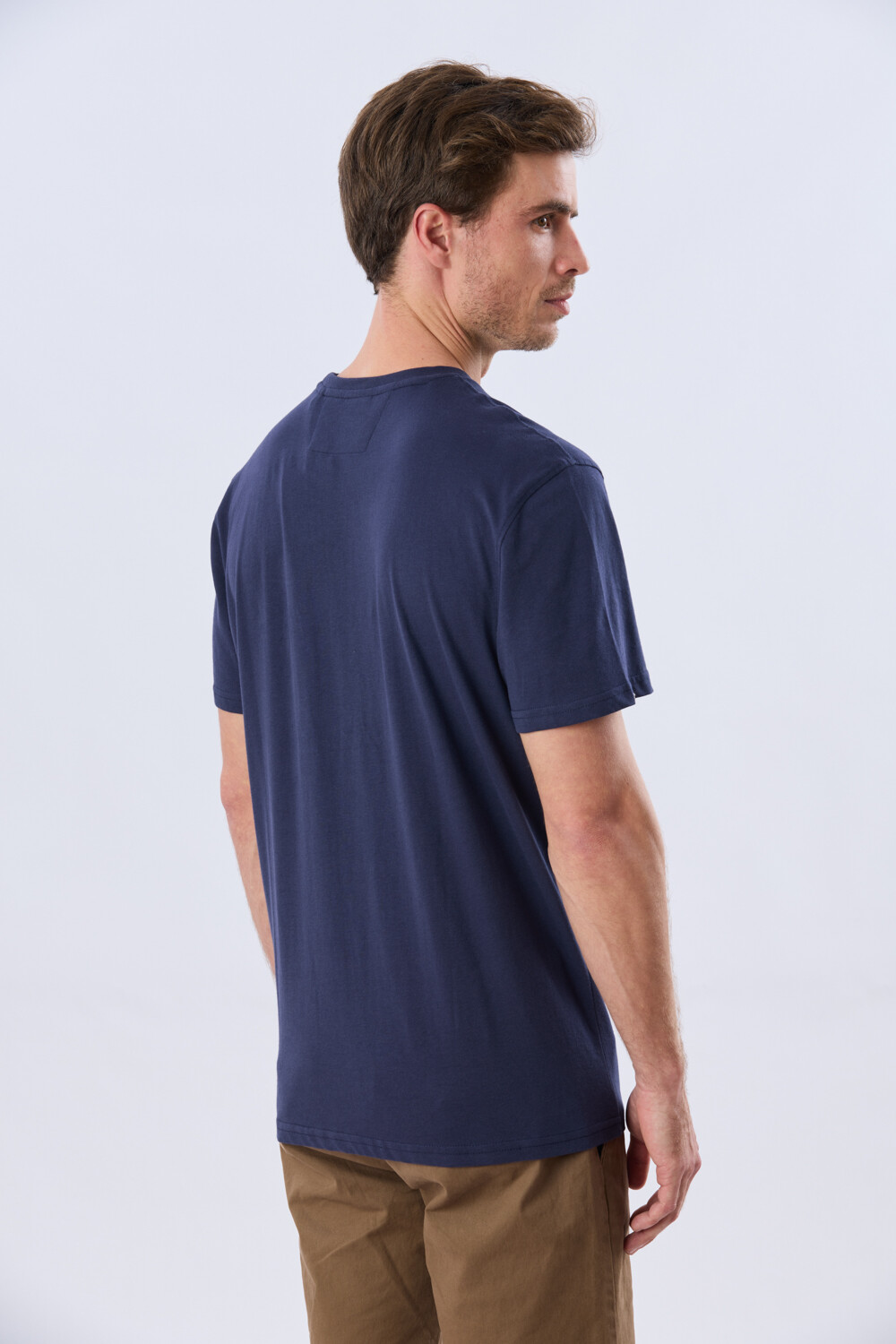 REMERA ESTAMPADA DE ALGODÓN Azul