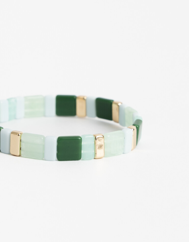 Pulseras Elásticas Color Pulsera Elástica Beads Resina - Combinacion Multicolor