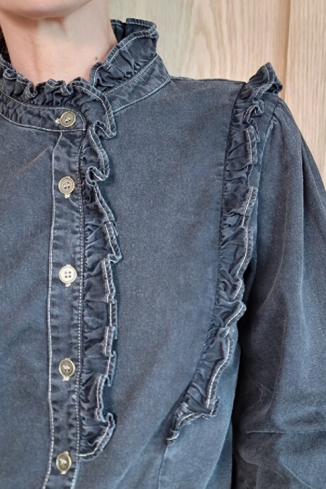 Camisa Uma Denim Negro