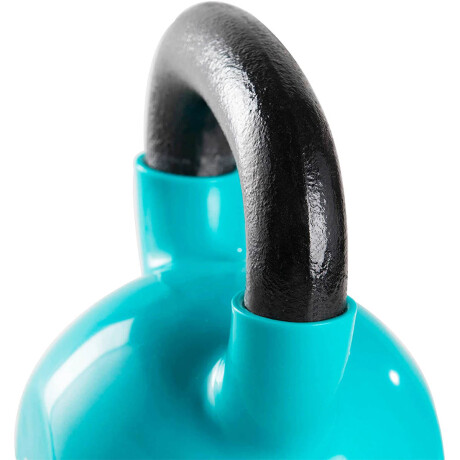 Pesa Rusa 12Kg Expert Hierro Macizo Kettlebell Mancuerna Recubierta Celeste