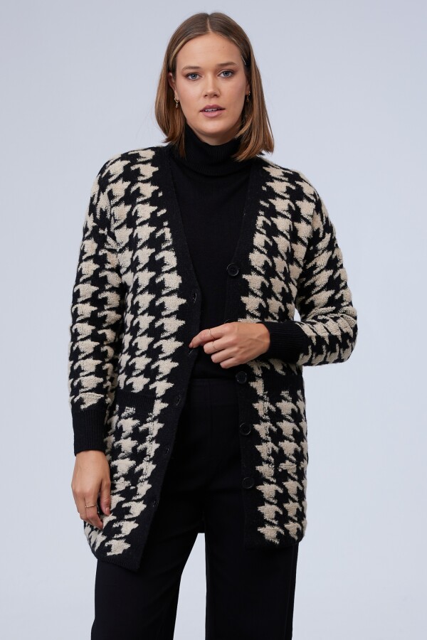 Cardigan Gales NEGRO/BEIGE