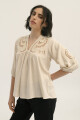 BLUSA LINO VALERIA BEIGE